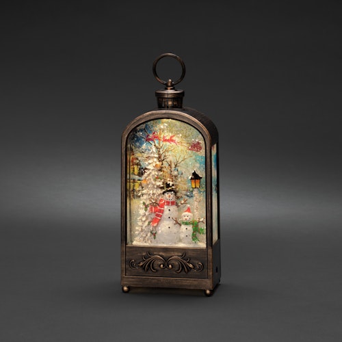 Konstsmide Weihnachtsbeleuchtung  LED Wasserlaterne Schneemann + Vögel