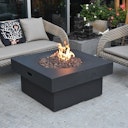 Vorschaubild Gardenforma Gas Feuerstelle Branford aus Faserbeton in Betonoptik, schwarz