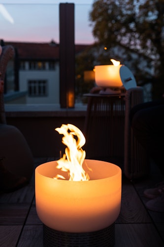 QFlame Feuerschale Set Table Concrete Ø 20 cm