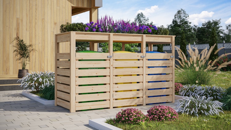 Karibu Mülltonnenbox für 2 oder 3 240 Liter Tonnen