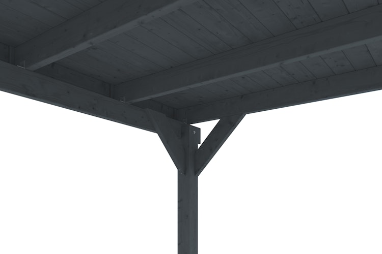 Skan Holz Friesland - Flachdach Carport aus Nadelholz Breite 320 cm
