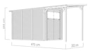 Vorschaubild Bertilo Gartenhaus Pent Modern 4 Plus inkl. Anbaudach - 18 mm