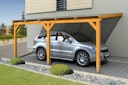 Vorschaubild Skan Holz Wandanbau-Carport Vogtland 300 x 541 cm