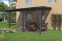 Vorschaubild Skan Holz Terrassenüberdachung Andria mit Mittelpfosten Breite 434 cm