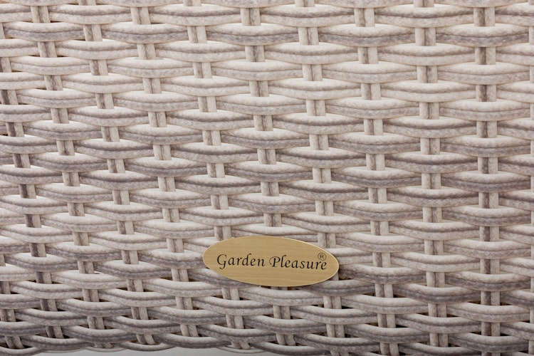 Garden Pleasure Esstisch-Set DIJON, Tisch + 4 Stühle, Aluminium / Polyrattan / 100 % Polyester