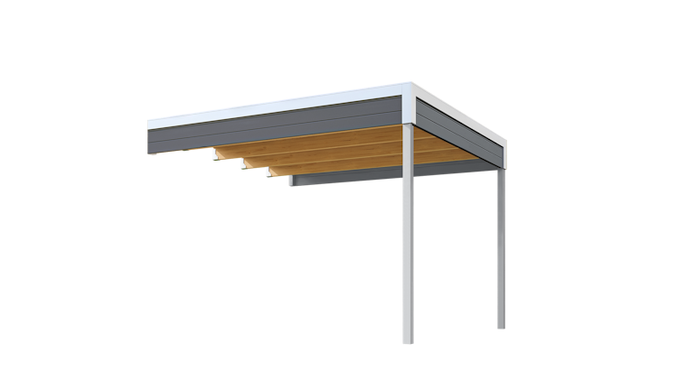 Weka Anbaudach für Gartenhaus Batu 2 - 150 oder 300 cm Breite