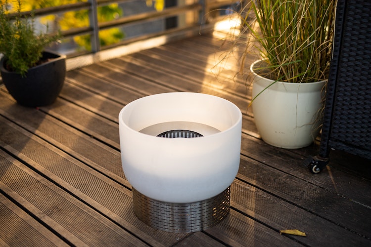 QFlame Feuerschale Set Balcony Stainless Steel Ø 36 cm