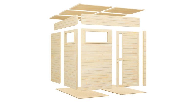 Bertilo Gartenhaus Pentus 2 - 19 mm