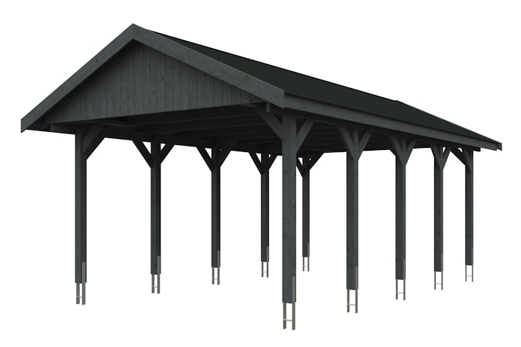 Skan Holz Wallgau - Satteldach Einzelcarport Breite 430 cm