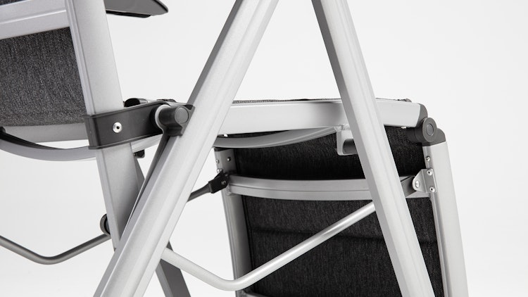 Kettler Relaxsessel BASIC PLUS PADDED, Aluminium Silber / Outdoorgewebe Anthrazit