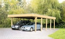 Vorschaubild Skan Holz Friesland - Flachdach Doppelcarport Profil - Breite 557 cm Nadelholz
