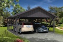 Vorschaubild Skan Holz Schwarzwald - Satteldach Doppelcarport Breite 684 cm