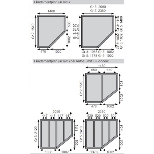 Karibu Gartenhaus Gerätehaus Goldendorf 3/5 - 19 mm