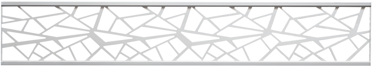 T&J ECOSTECK-Gitterfüllung Design SILBER, 20 x 280 x 1800 mm Aluminium hell eloxiert