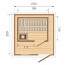 Vorschaubild Weka Blockbohlen Saunahaus Mikkeli inkl. Elementsauna 28/68 mm