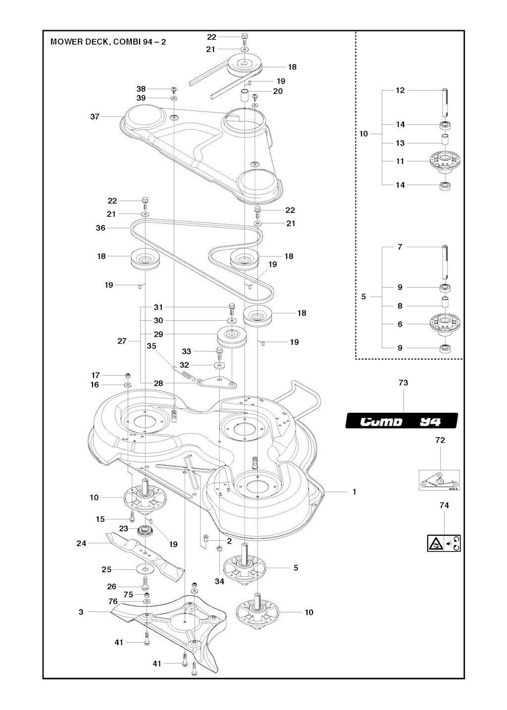 Explosionszeichnung Ersatzteile