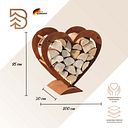 Vorschaubild Badeko Herz-Holzregal in Edelrostoptik - 95 cm hoch