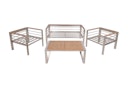 Vorschaubild Garden Pleasure Lounge-Set FLORENCE, Aluminium Champagner / Nonwood / Kissen 100 % Polyester Beige
