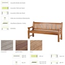 Vorschaubild Diamond Garden 3-Sitzer Landhausbank CHATEAU, Recycled Teak