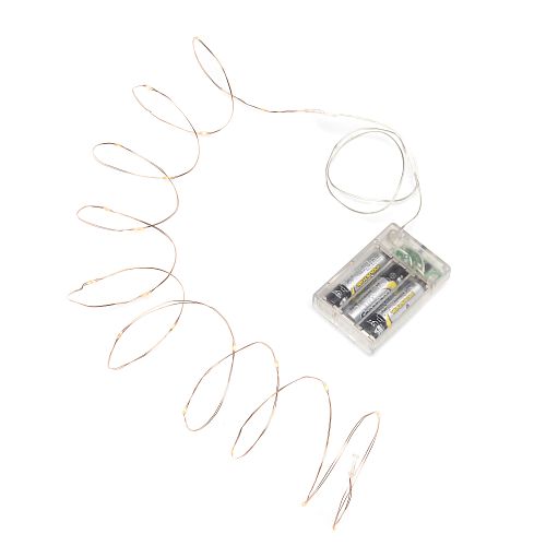 Konstsmide Weihnachtsbeleuchtung  Micro LED Lichterkette kupferfarben Draht