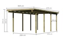 Vorschaubild Karibu Carport Einzelcarport Eco 1/2 - kesseldruckimprägniert