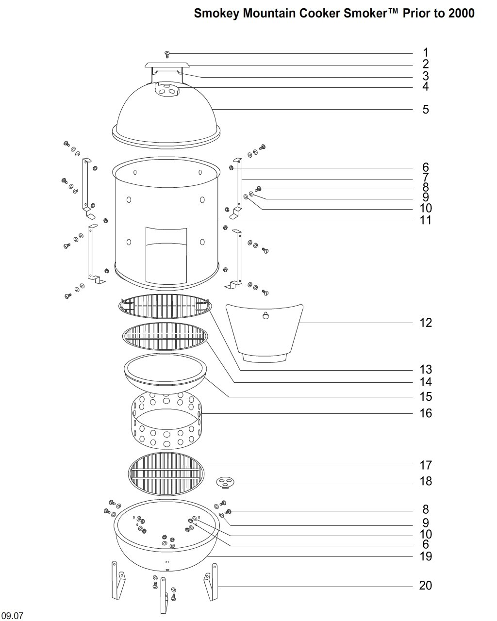 Explosionszeichnung Ersatzteile