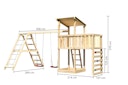 Vorschaubild Akubi Kinderspielturm Anna mit Pultdach inkl. Kletterwand, Anbauplattform, Doppelschaukel und Klettergerüst