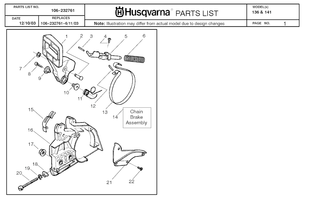 Explosionszeichnung Ersatzteile