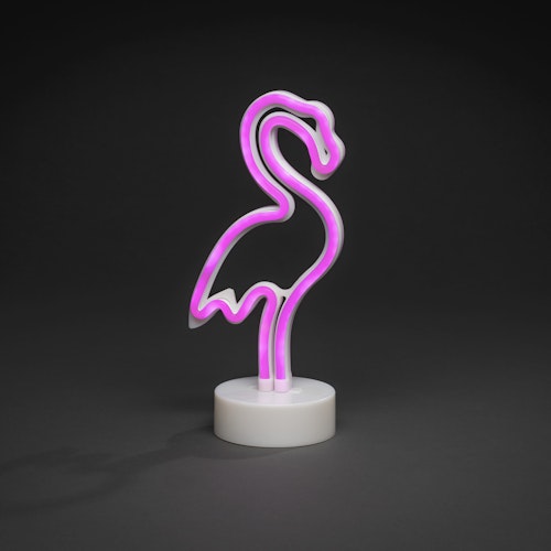 Konstsmide Weihnachtsbeleuchtung  LED Schlauchsilhouette Flamingo 6h Time
