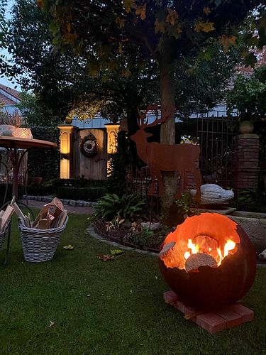 Badeko Feuerkugel ,,Aurora“ in Edelrostoptik
