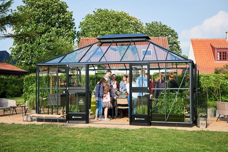 Juliana Gewächshaus Grand Oase SET inkl. Fundamentrahmen - 18,8 m²