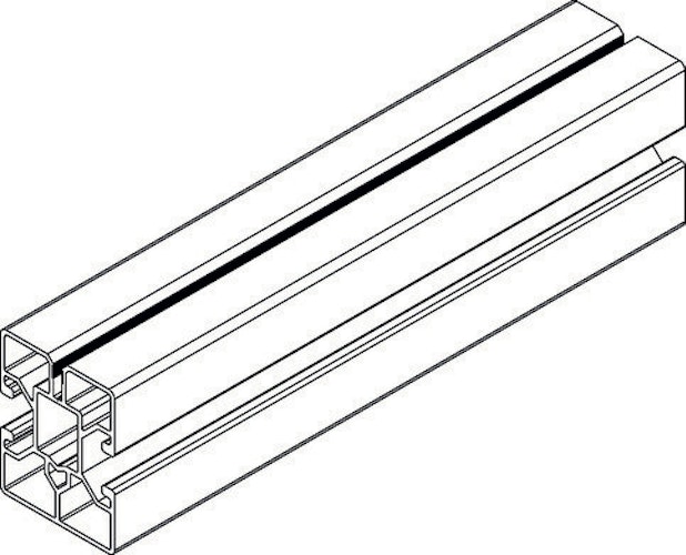 OSMO System-Unterkonstruktion Aluminium 40 x 50 x 4000 mm schwarz