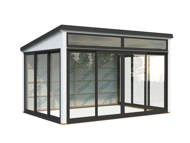 Palmako Glashaus Saga 11,6 m² Slide (Wintergartenanbau inkl. Rückwand)