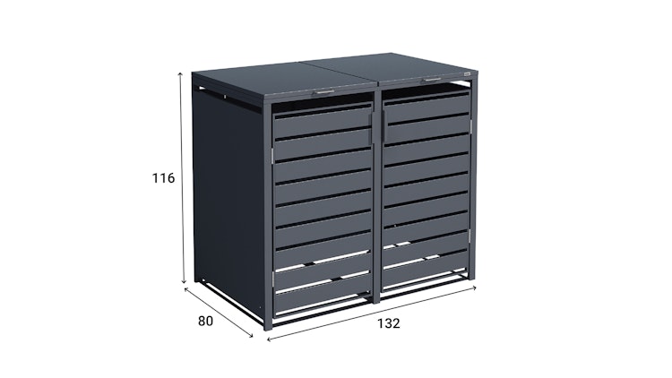 Weka Metall Mülltonnenbox Gary (für 1-4 Mülltonnen)