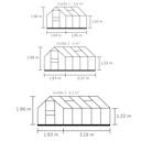 Vorschaubild Halls Gewächshaus Popular - 3,8 m² / 5 m² / 6,2 m²