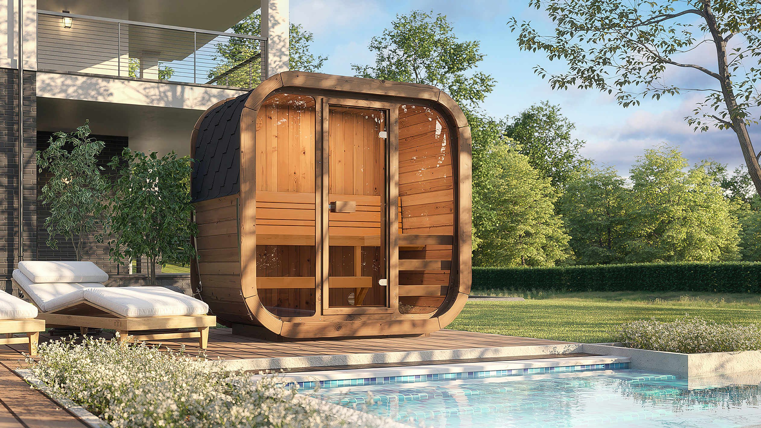 Weka Design Saunahaus Laadi 1 mit Thermoholz - 28/42 mm