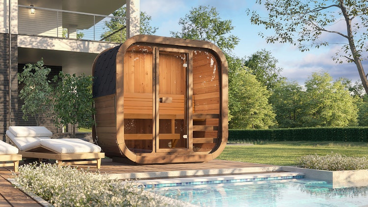 Weka Design Saunahaus Laadi 1 mit Thermoholz - 28/42 mm