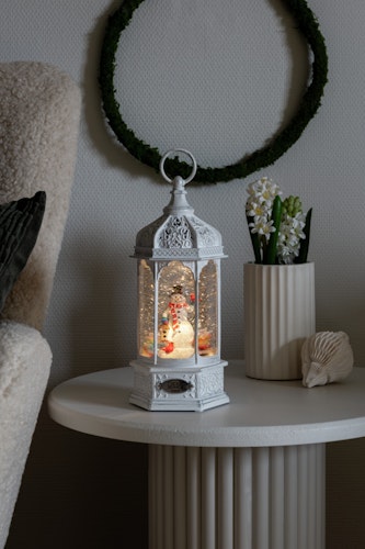 Konstsmide Weihnachtsbeleuchtung  LED Wasserlaterne Schneemann weiß