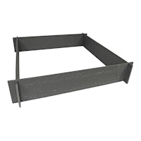 Ubbink Pflanzbeet aus recyceltem PVC, 10 mm stark, Streifen - H19 x 100 x 100 cm - 4 x