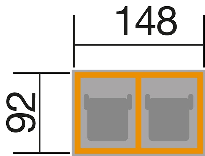 Weka Mülltonnenbox für 2 od. 3 240 Liter Tonnen 