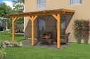Vorschaubild Skan Holz Terrassenüberdachung Andria mit Mittelpfosten Breite 434 cm