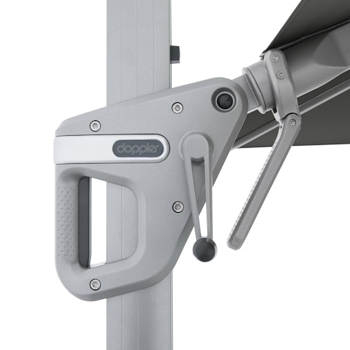 doppler Pendelschirm ACTIVE 260 x 350, Aluminium Silber / 100 % Polyester 180 g/m²