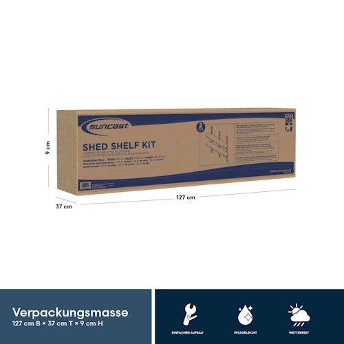 Suncast Wandregal-Set (2 St. Regalböden)