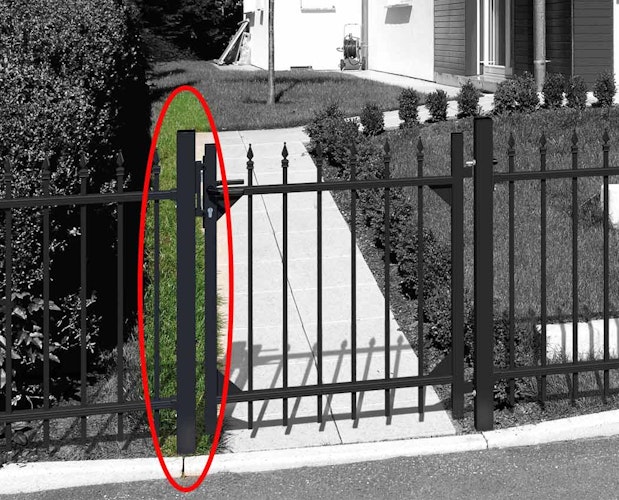 Alberts® Anschlagpfosten für Einzeltore aus Aluminium