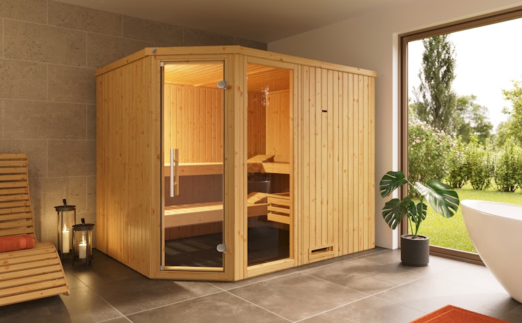 Weka Elementsauna Varberg 4 Familiensauna - 68 mm