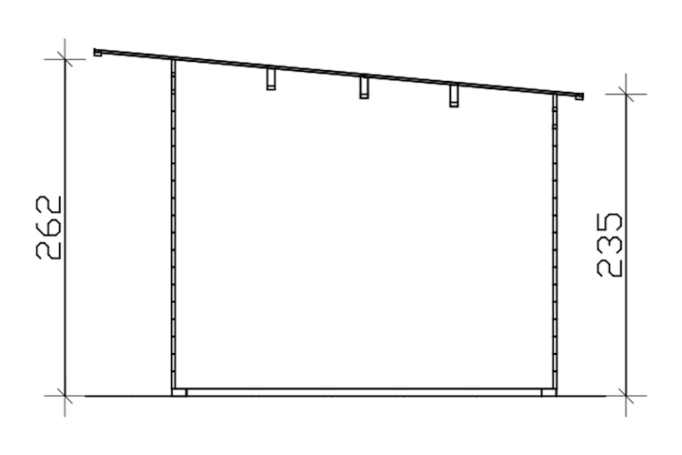 Skan Holz Gartenhaus Tournai 2 mit Schiebetür - 28 mm 