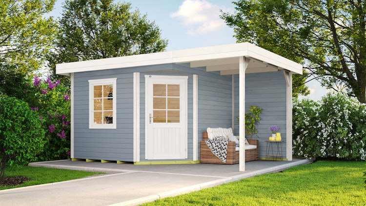 Weka Designhaus 213 A 28 mm inkl. 150 cm Anbau