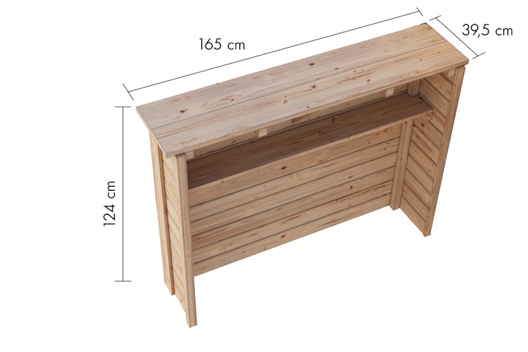 Karibu Holzbar für Gartenpartys - 28 mm