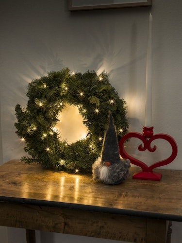 Konstsmide Weihnachtsbeleuchtung  Micro LED Kette grün 35 warmweiße Dioden