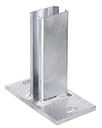 Vorschaubild Alberts® Pfostenträger zum Aufschrauben für Zaunpfosten Doppelstabmatten 60 x 40 mm